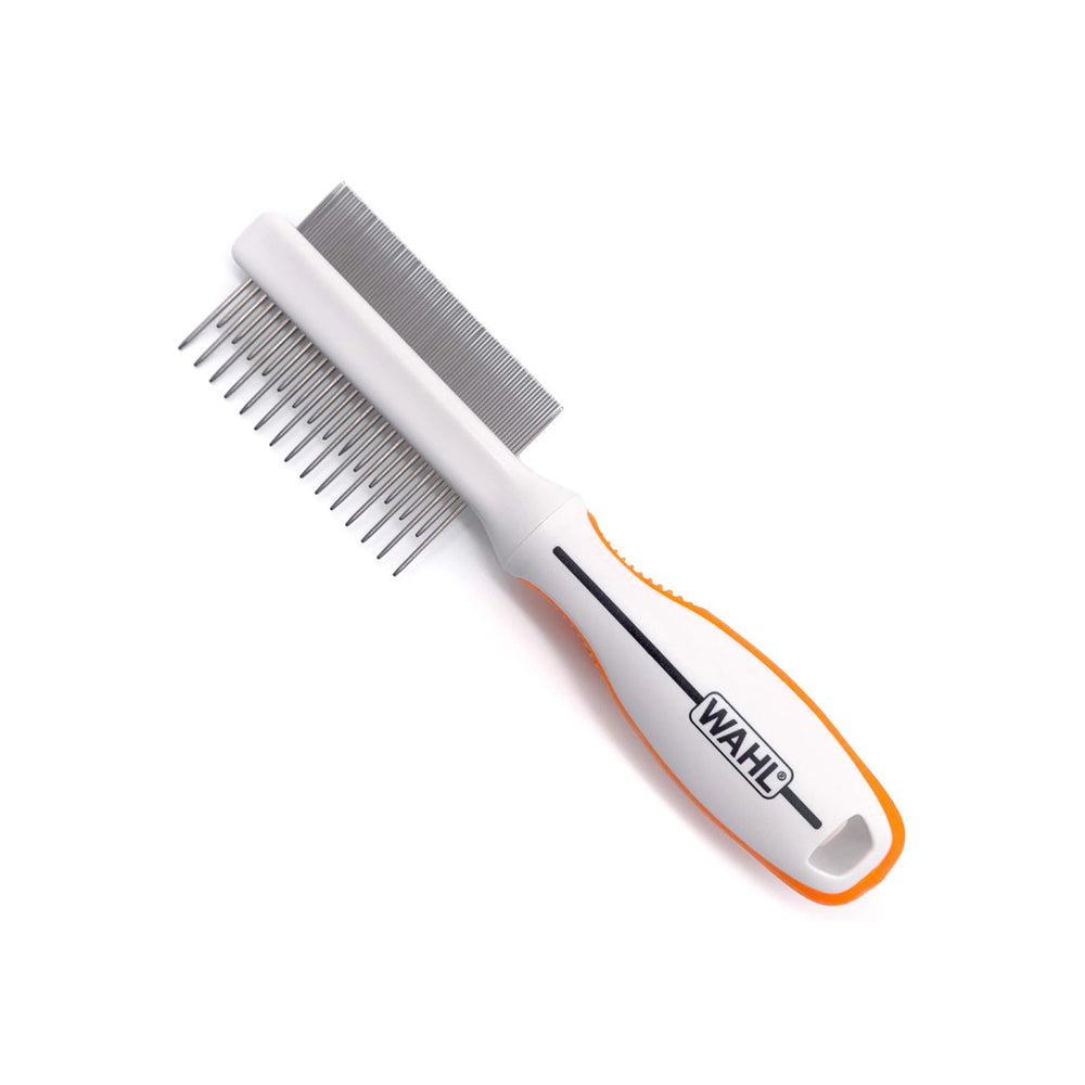 WAHL Orange/White 2-in-1 Finishing and Flea Comb
