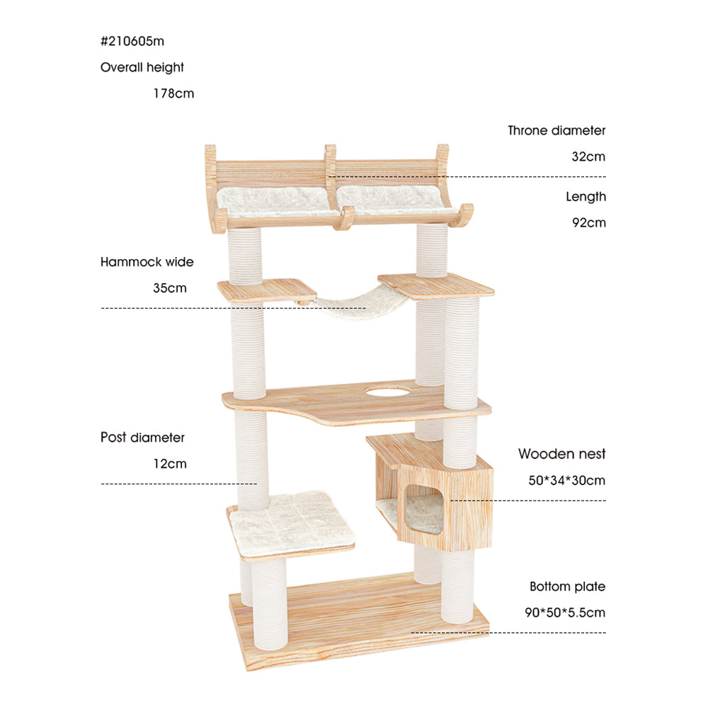 HONEYPOTCAT Joyful Climb Cat Tower - 178cm