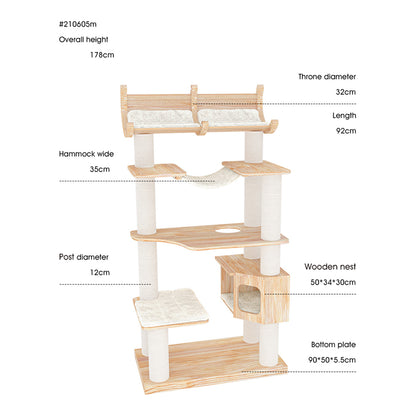 HONEYPOTCAT Joyful Climb Cat Tower - 178cm