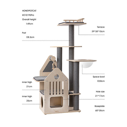 HONEYPOTCAT Cosy Cat Villa
