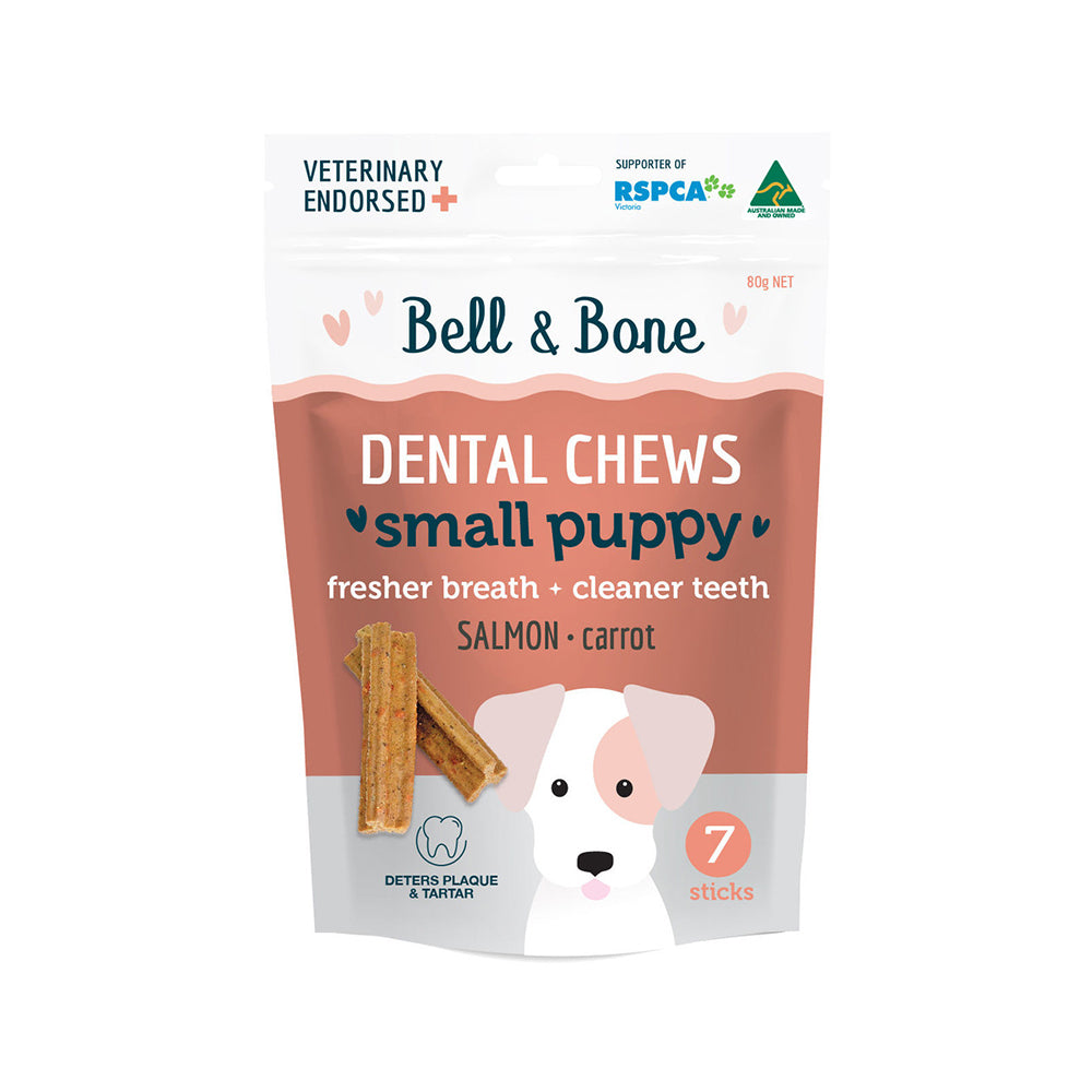 BELL & BONE Dental Chews Salmon & Carrot  Puppy Treats