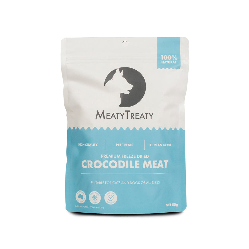 MEATY TREATY Freeze Dried Crocodile Pet Treats 50g