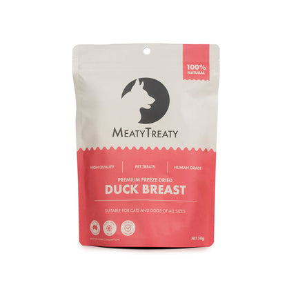 MEATY TREATY Freeze Dried Duck Breast Pet Treats 50g