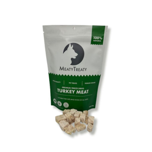 MEATY TREATY Freeze Dried Turkey Pet Treats 80g