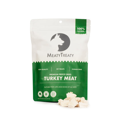 MEATY TREATY Freeze Dried Turkey Pet Treats 80g