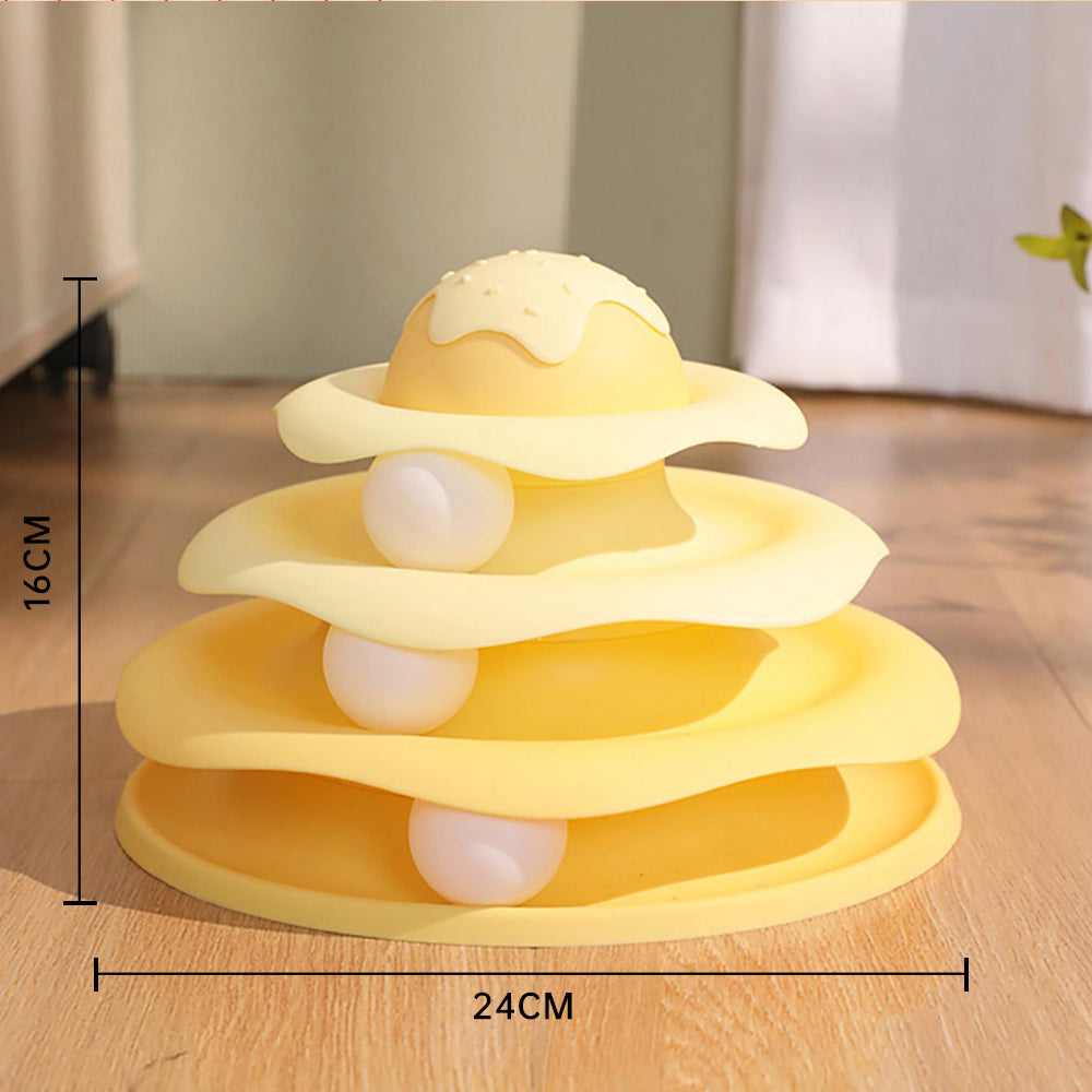 Ice Cream Cat Turntable Toy With Balls