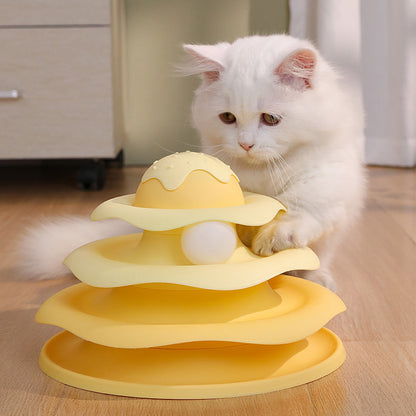 Ice Cream Cat Turntable Toy With Balls