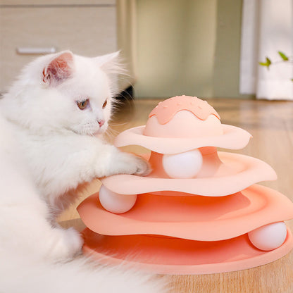 Ice Cream Cat Turntable Toy With Balls