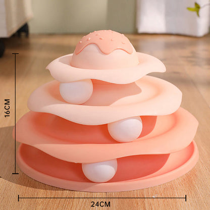 Ice Cream Cat Turntable Toy With Balls