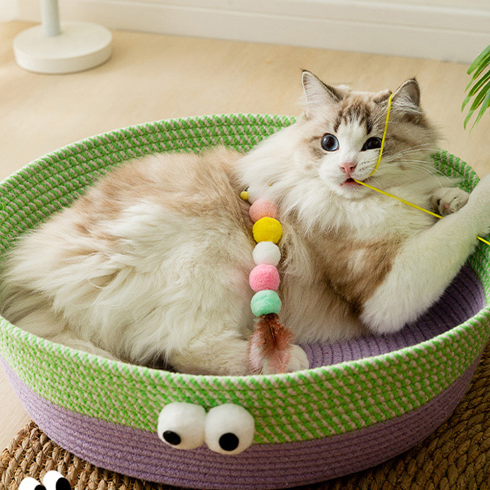 Cute Round Woven Cat Bed