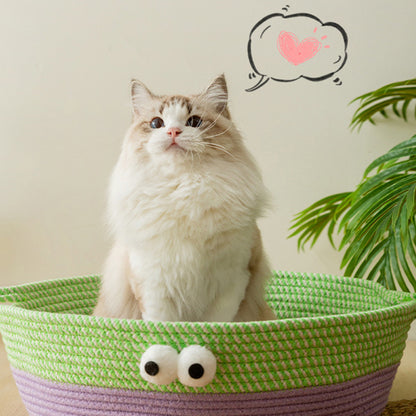 Cute Round Woven Cat Bed