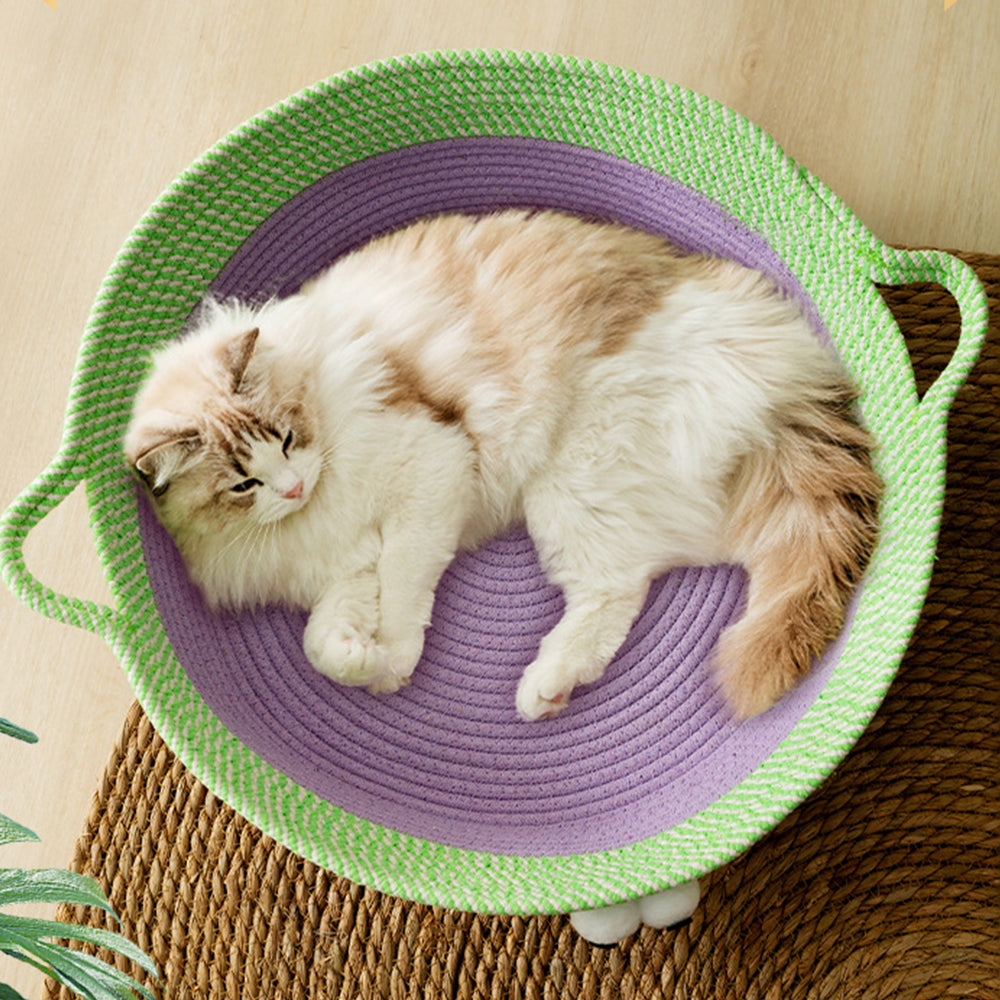 Cute Round Woven Cat Bed