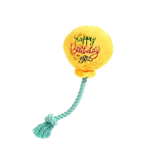 FOFOS Birthday Balloon Plush Squeaky Dog Toy