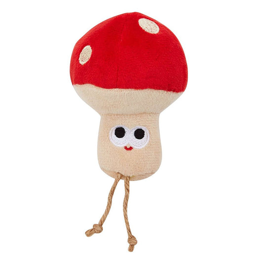 FOFOS Garden Mushroom Plush Catnip Cat Toy