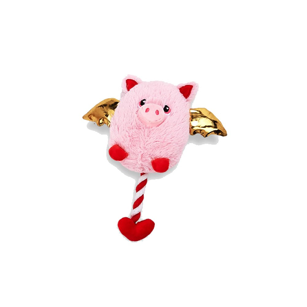 FOFOS Love Pig Plush Squeaky Dog Toy