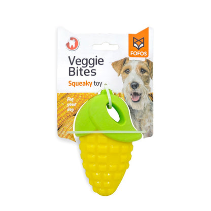 FOFOS Vegi-Bites Corn Squeaky Dog Toy - Small