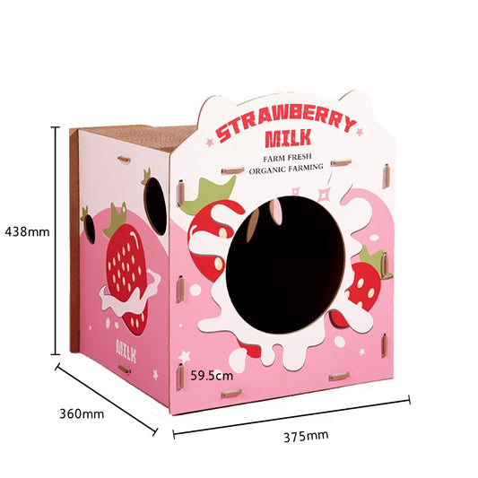 Strawberry Corrugated Paper Cat Bed Cat Scratcher