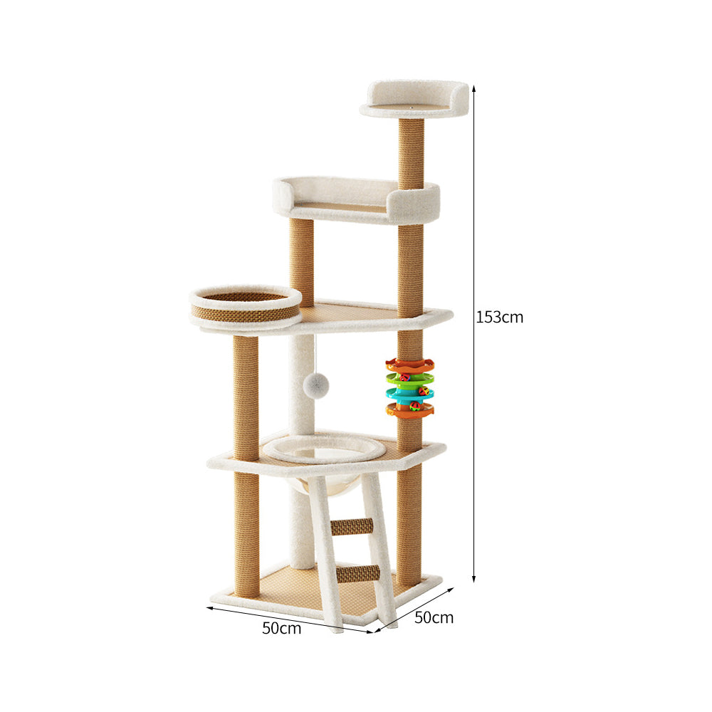 Multi-Level Cat Tree With Cooling Pad And Space Capsule