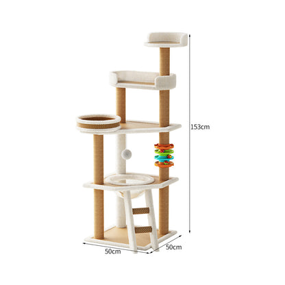 Multi-Level Cat Tree With Cooling Pad And Space Capsule