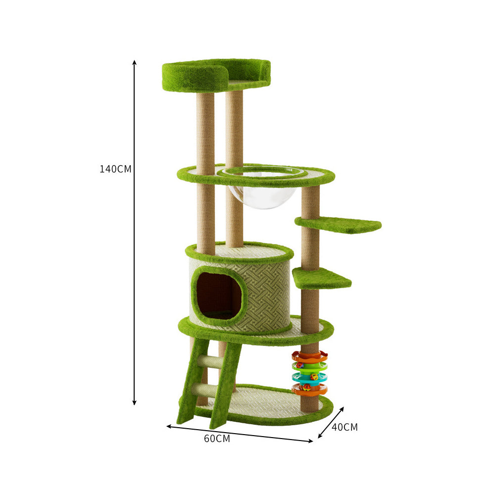 Multi-Level Cat Tree With Cooling Pad And Space Capsule