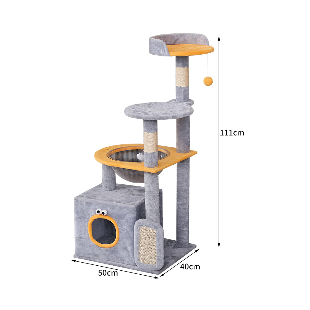 Colorful Monster Sisal Cat Tree With Space Capsule