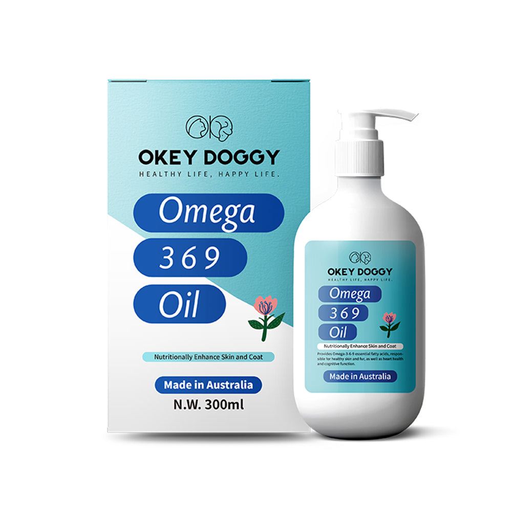 OKEY DOGGY Omega 3,6,9 Oil Supplement for Cats and Dogs