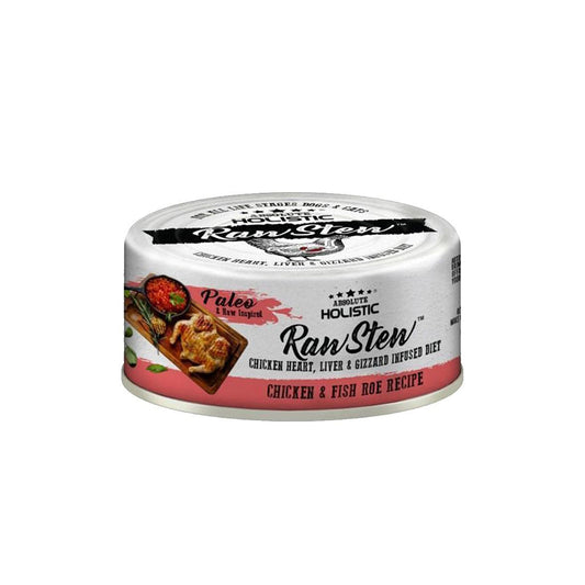 ABSOLUTE HOLISTIC Raw Stew Chicken & Fish Roe Wet Canned Cat & Dog Food