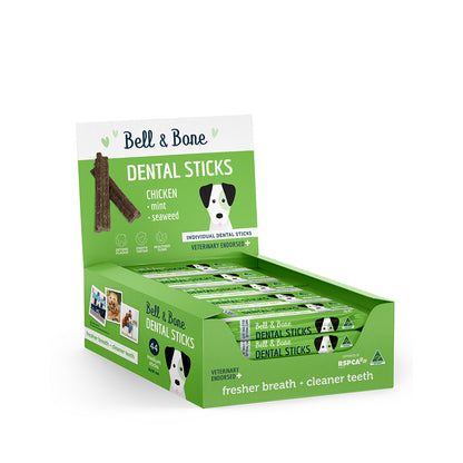 BELL & BONE Individual Dental Sticks Fresher Breath & Cleaner Teeth Dog Treats 26g