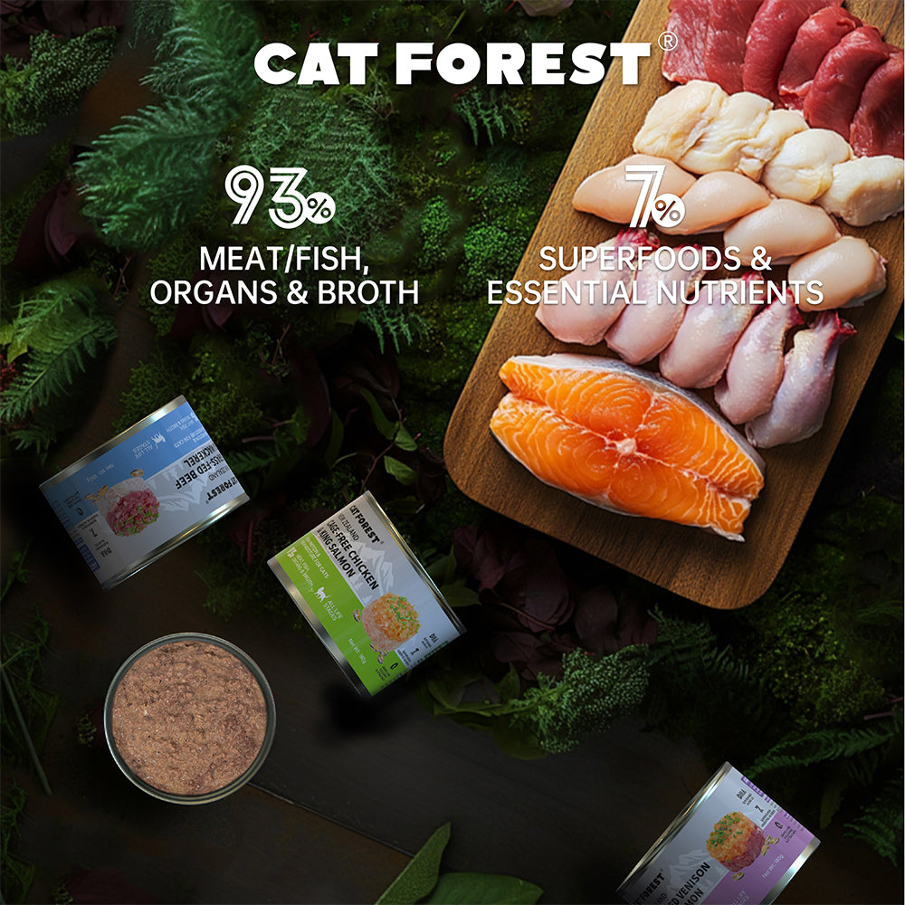 CAT FOREST Grass-Fed Venison & King Salmon Wet Cat Canned Food