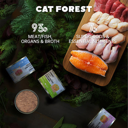 CAT FOREST Grass-Fed Venison & King Salmon Wet Cat Canned Food