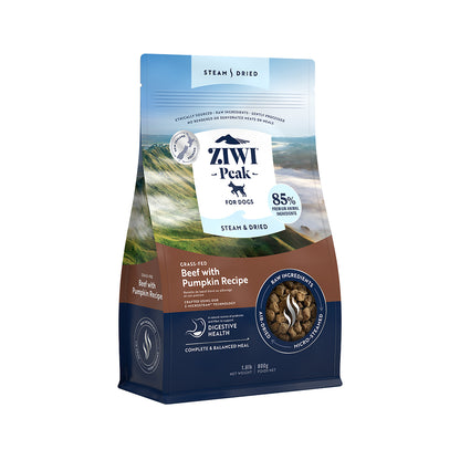 ZIWI PEAK Steam & Dried Grass-Fed Beef with Pumpkin Dog Food