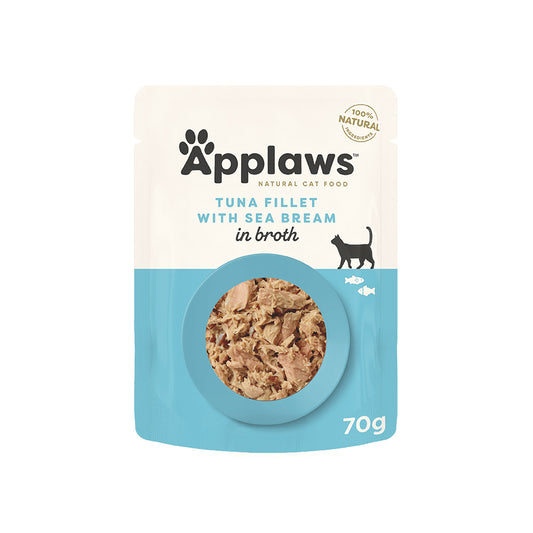 APPLAWS Tuna with Sea Bream Wet Cat Food Pouch 70g