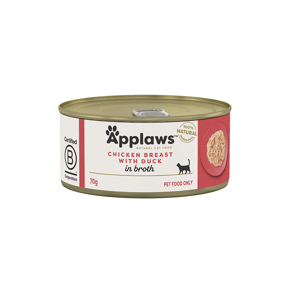 APPLAWS Chicken Breast With Duck Adult Canned Wet Cat Food 70g