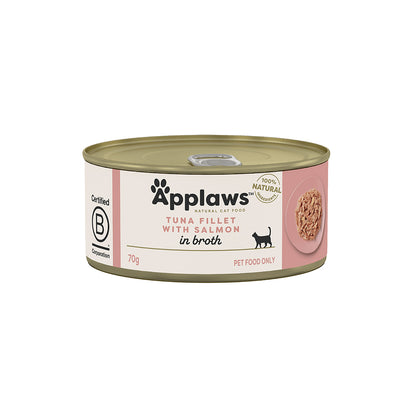 APPLAWS Tuna Fillet With Salmon Adult Canned Wet Cat Food 70g