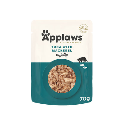 APPLAWS Tuna with Mackerel Jelly Wet Cat Food for Adult Cat 70g