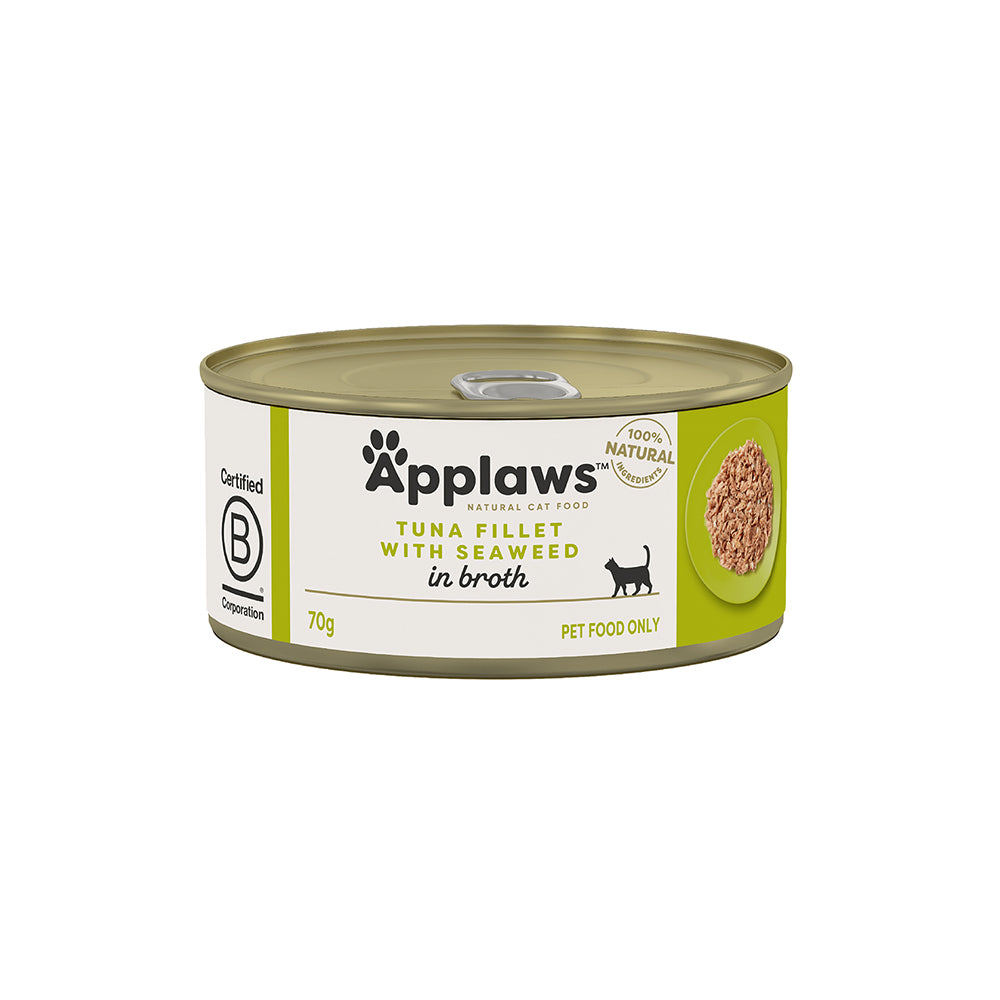 APPLAWS Tuna with Seaweed Broth & Stew Cat Food for Adult Cat 70g