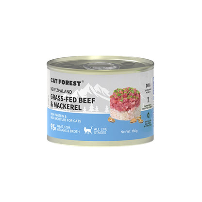 CAT FOREST Grass-Fed Beef & Mackerel Wet Cat Canned Food