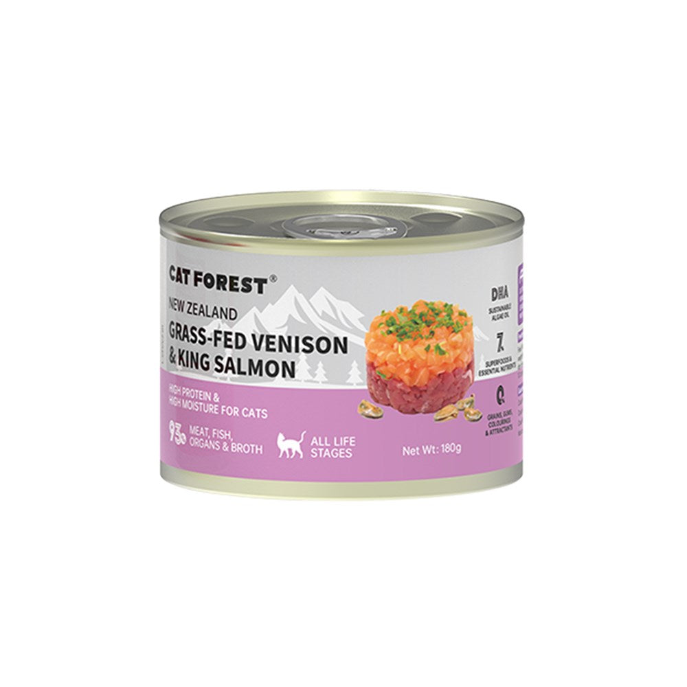 CAT FOREST Grass-Fed Venison & King Salmon Wet Cat Canned Food