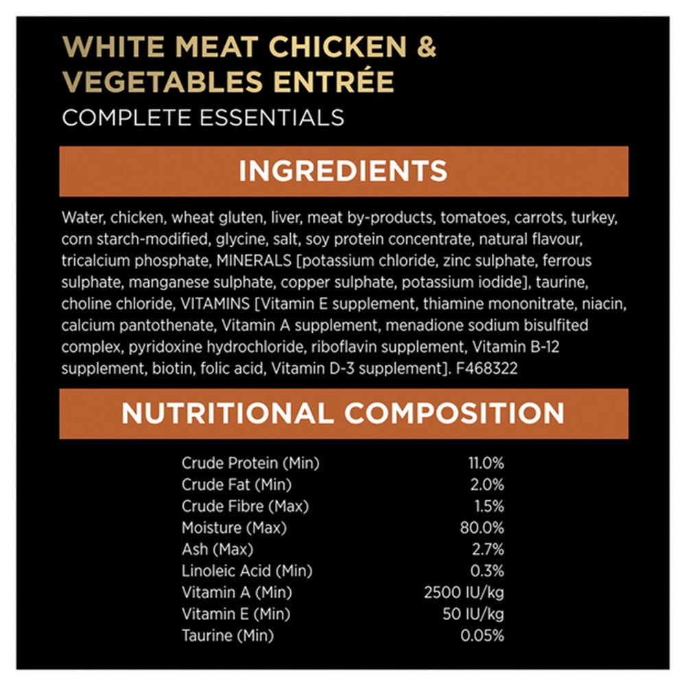 PRO PLAN Complete Essentials Chicken & Turkey White Meat Chicken Variety Pack Wet Cat Food 85g x 24