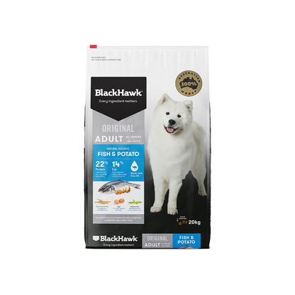 BLACK HAWK  Fish And Potato Original Adult Dry Dog Food