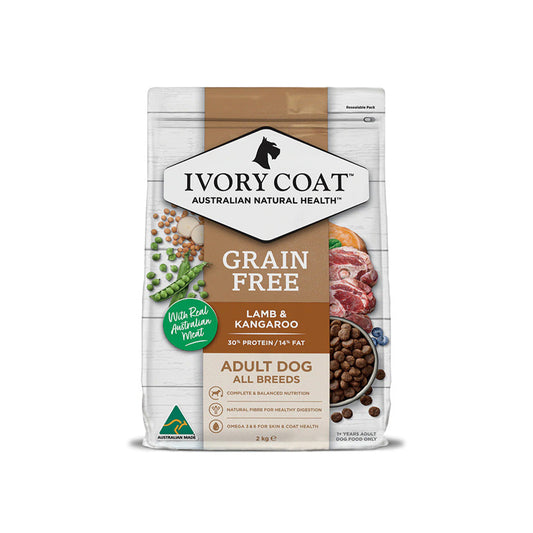 IVORY COAT Grain Free Lamb & Kangaroo Adult Dog Food 2kg