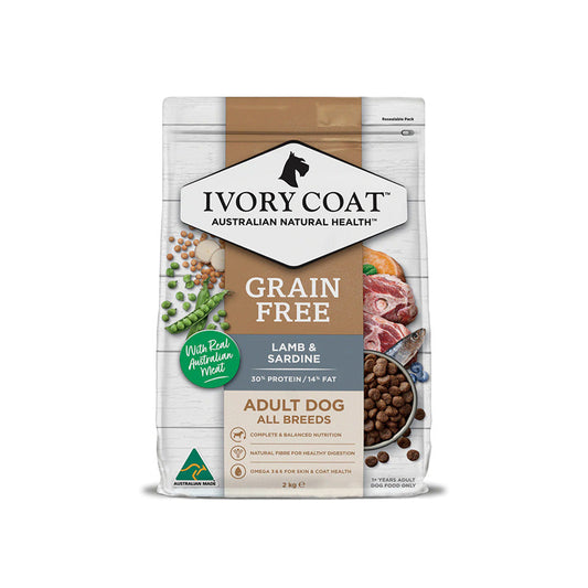 IVORY COAT Grain Free Lamb & Sardine Adult Dog Food 2kg