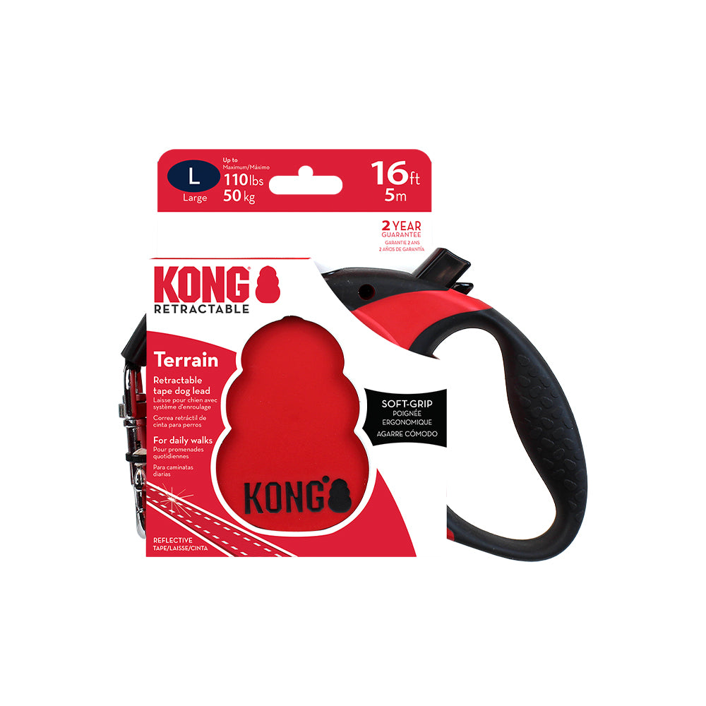 KONG Terrain Red Retractable Leashes