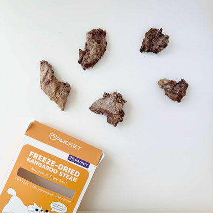 PAWCKET Freeze-Dried Raw Kangaroo Steak Pet Treats 80g