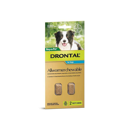 DRONTAL Dog Deworming Chews for Dogs (10kg)