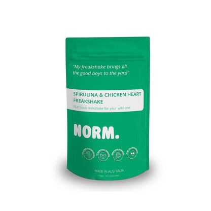 NORM Spirulina & Chicken Heart Freeze Dried Freakshake For Dogs 110g