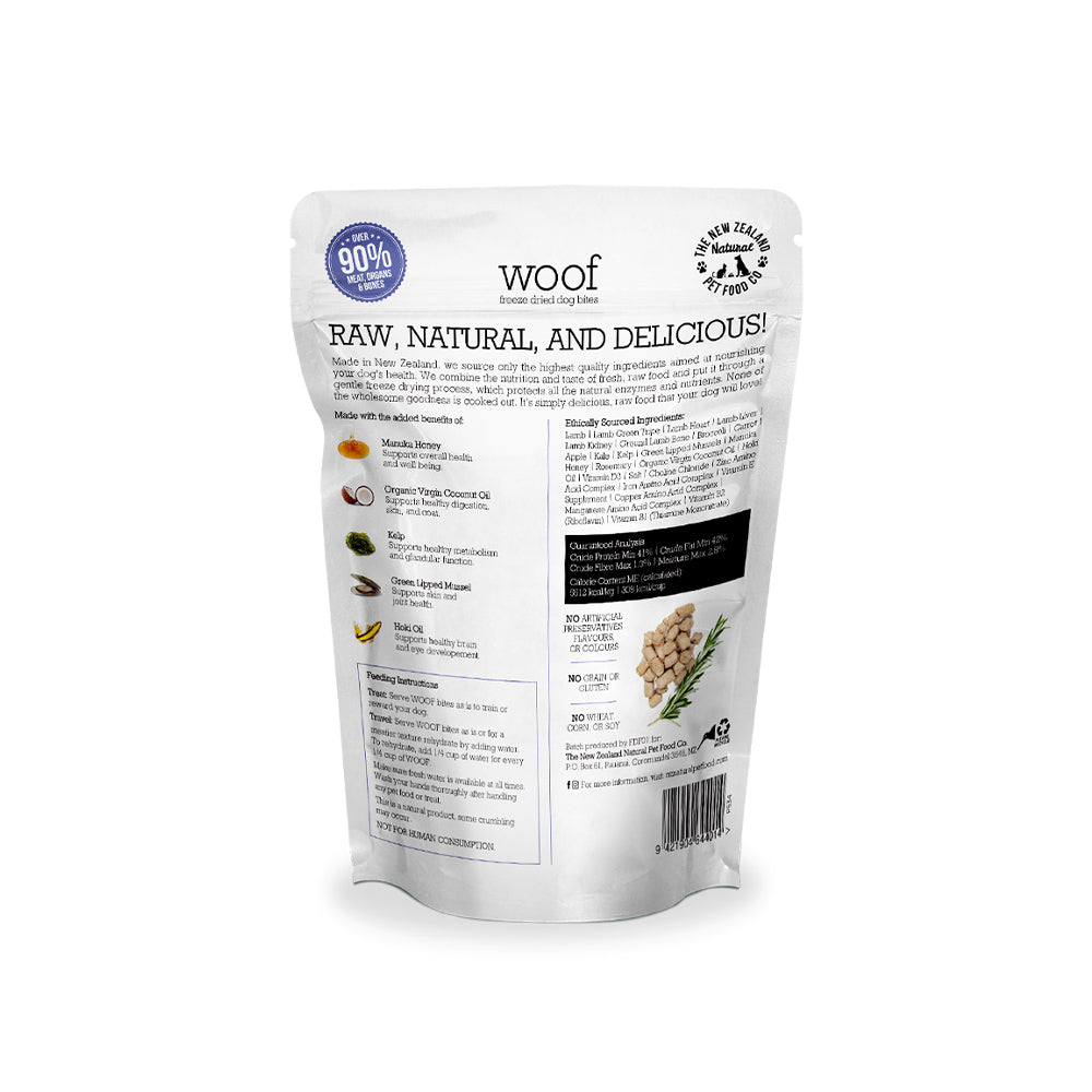 WOOF Lamb Freeze Dried Dog Treats 50g