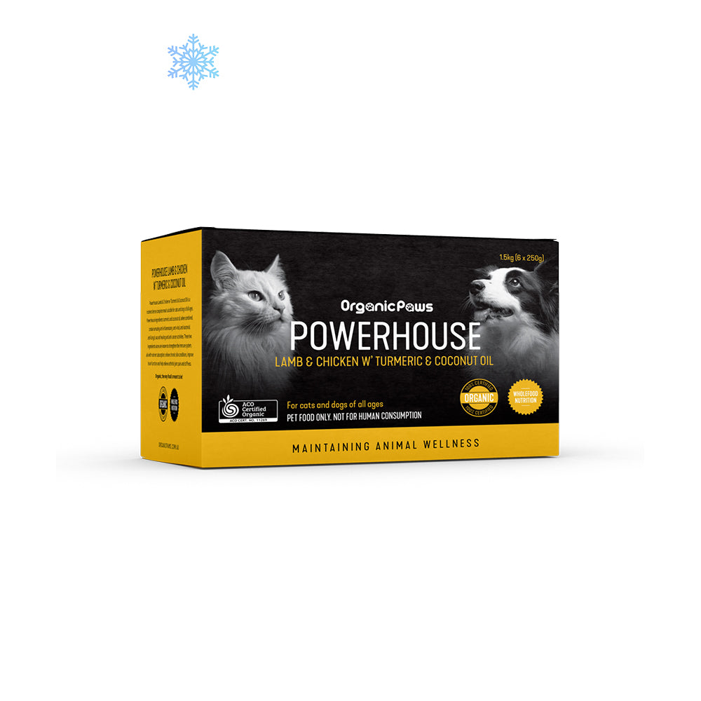 ORGANIC PAWS Powerhouse Lamb & Chicken Raw Pet Food 1.5kg