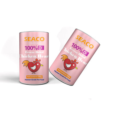 SEACO Chicken Heart Freeze Dried Pet Food 100g