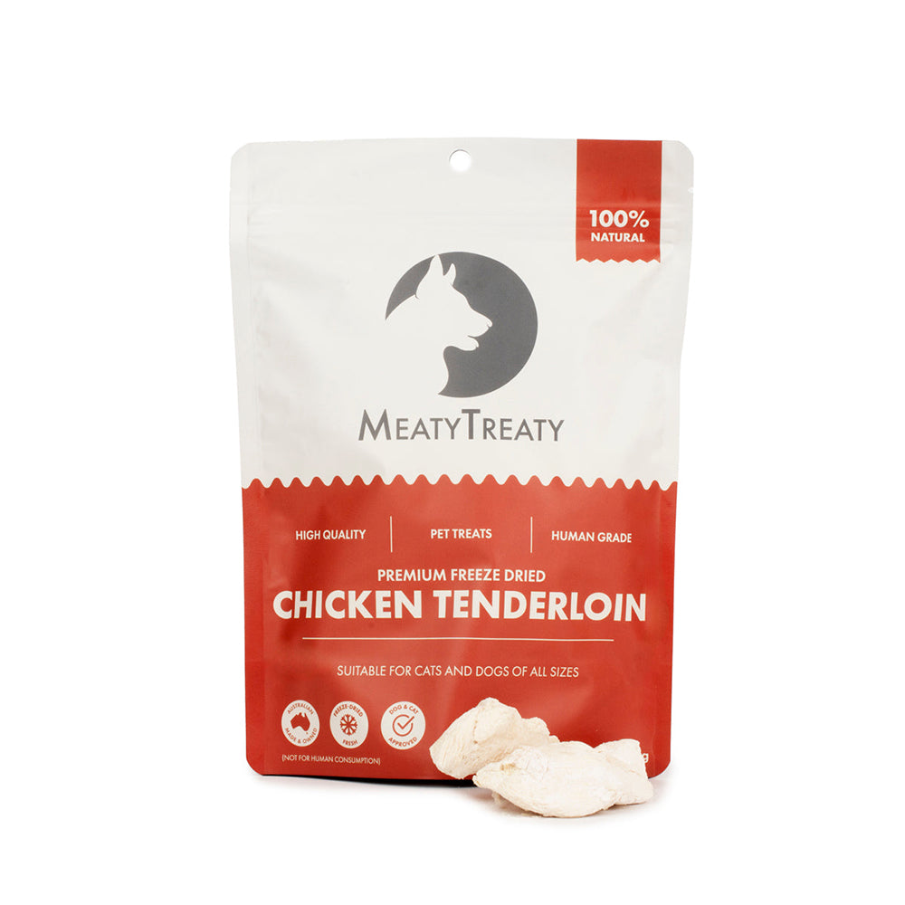 MEATY TREATY Freeze Dried Chicken Tenderloins Pet Treats 80g